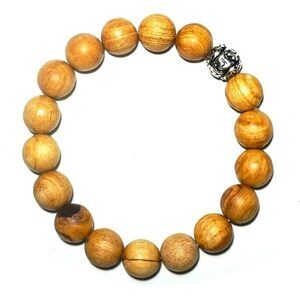 The Enchanting 12Mm Palo Santo Bracelet With Sterling Silver Special Bracelets